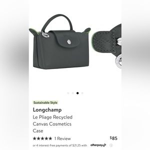 Longchamp Le Pliage Nylon/Leather Mini Handbag Green